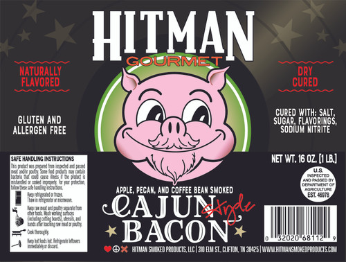 Cajun bacon label