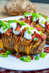Fully Loaded Hasselback Potatoes